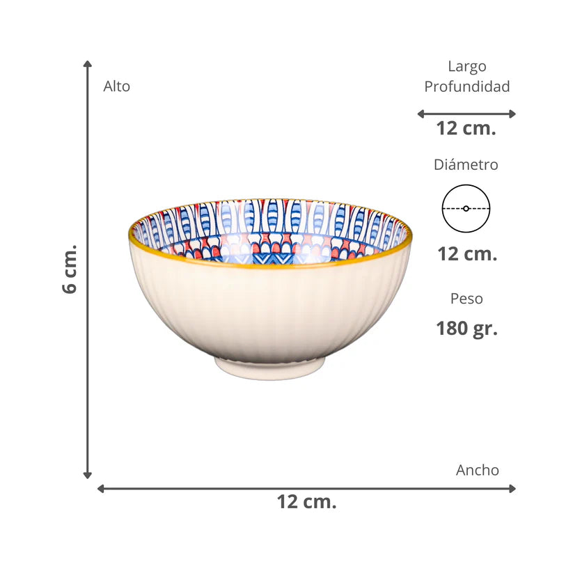 Set 4 Bowl Cuencos Cerámicos 300 Ml